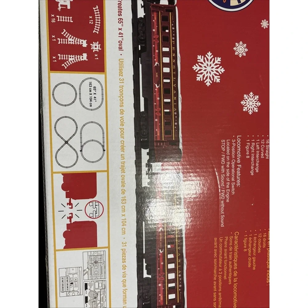 NEW Lionel 37-Piece Battery Operated Christmas Railroad Train Set Penn 712070